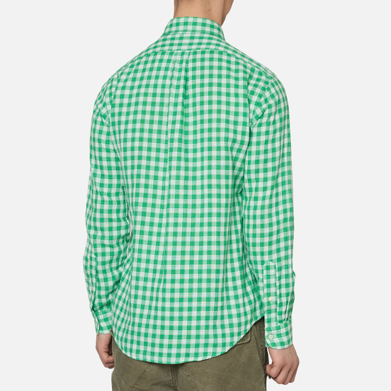 Мужская рубашка Polo Ralph Lauren Double Face Oxford Green/White