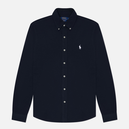 Мужская рубашка Polo Ralph Lauren Featherweight Mesh Oxford, цвет синий, размер L