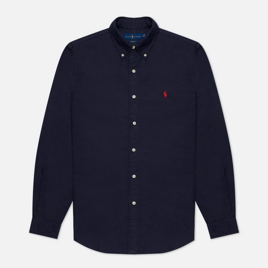 Мужская рубашка Polo Ralph Lauren Garment Dyed Oxford Navy