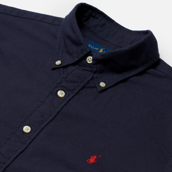Мужская рубашка Polo Ralph Lauren Garment Dyed Oxford Navy