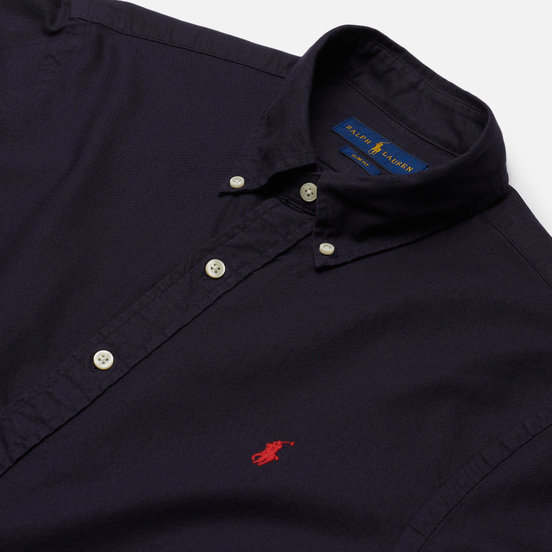 Мужская рубашка Polo Ralph Lauren Garment Dyed Oxford Slim Fit Navy