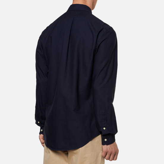 Мужская рубашка Polo Ralph Lauren Garment Dyed Oxford Slim Fit Navy