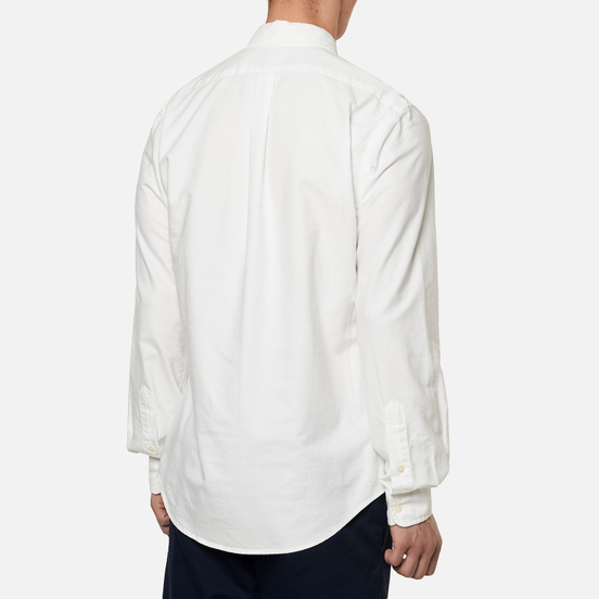 Мужская рубашка Polo Ralph Lauren Garment Dyed Oxford Slim Fit White