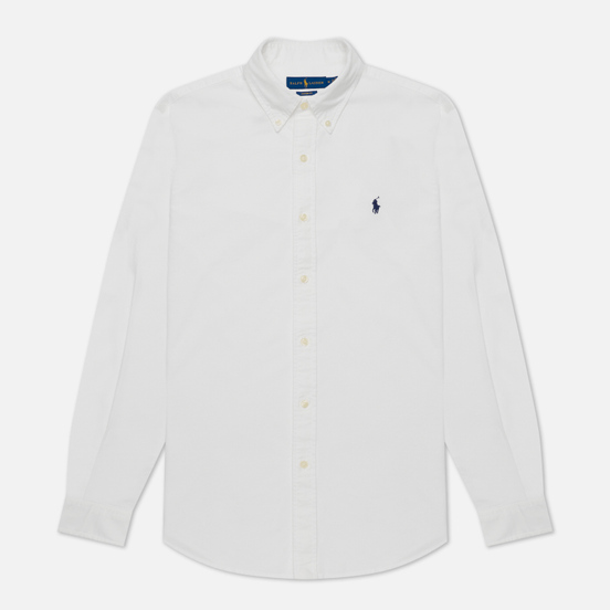 Мужская рубашка Polo Ralph Lauren Garment Dyed Oxford White