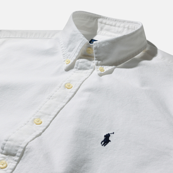 Мужская рубашка Polo Ralph Lauren Garment Dyed Oxford White