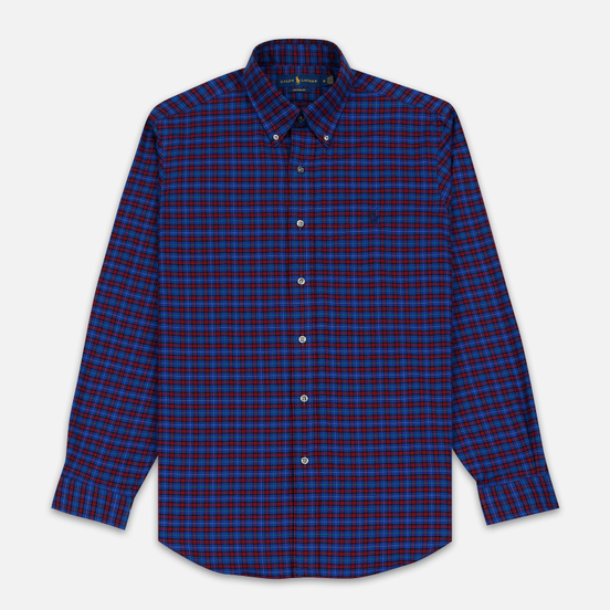 Мужская рубашка Polo Ralph Lauren Light Weight Twill Button Down Crimson/Royal Multi