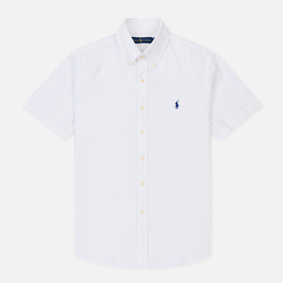 Мужская рубашка Polo Ralph Lauren Oxford Linen Slim Fit Pure White