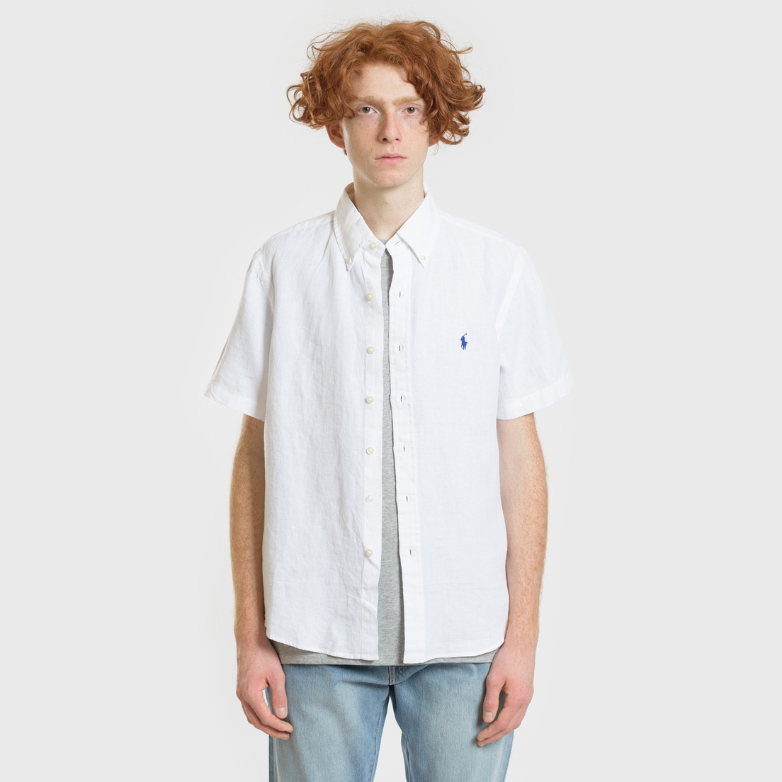 Polo Ralph Lauren Мужская рубашка Oxford Linen Slim Fit