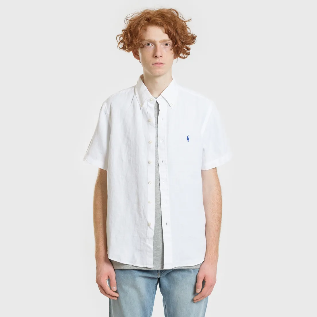 Polo Ralph Lauren Мужская рубашка Oxford Linen Slim Fit