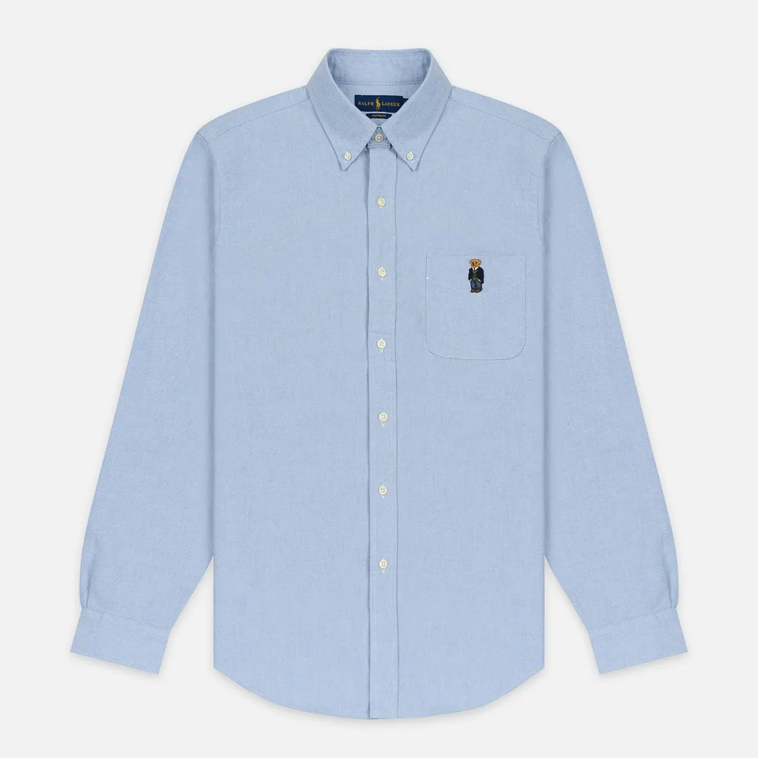 Polo Ralph Lauren Мужская рубашка Polo Bear Embroidered Pocket Oxford
