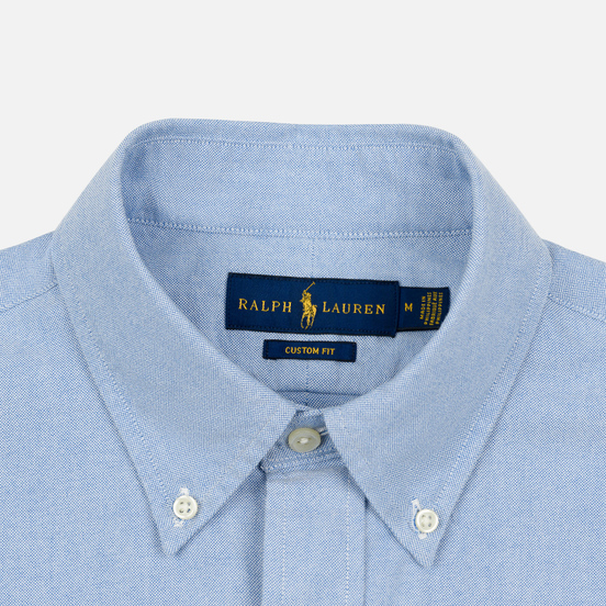 Мужская рубашка Polo Ralph Lauren Polo Bear Embroidered Pocket Oxford Blue