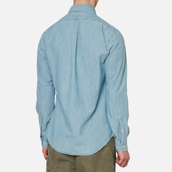 Мужская рубашка Polo Ralph Lauren Slim Fit Chambray Light Indigo