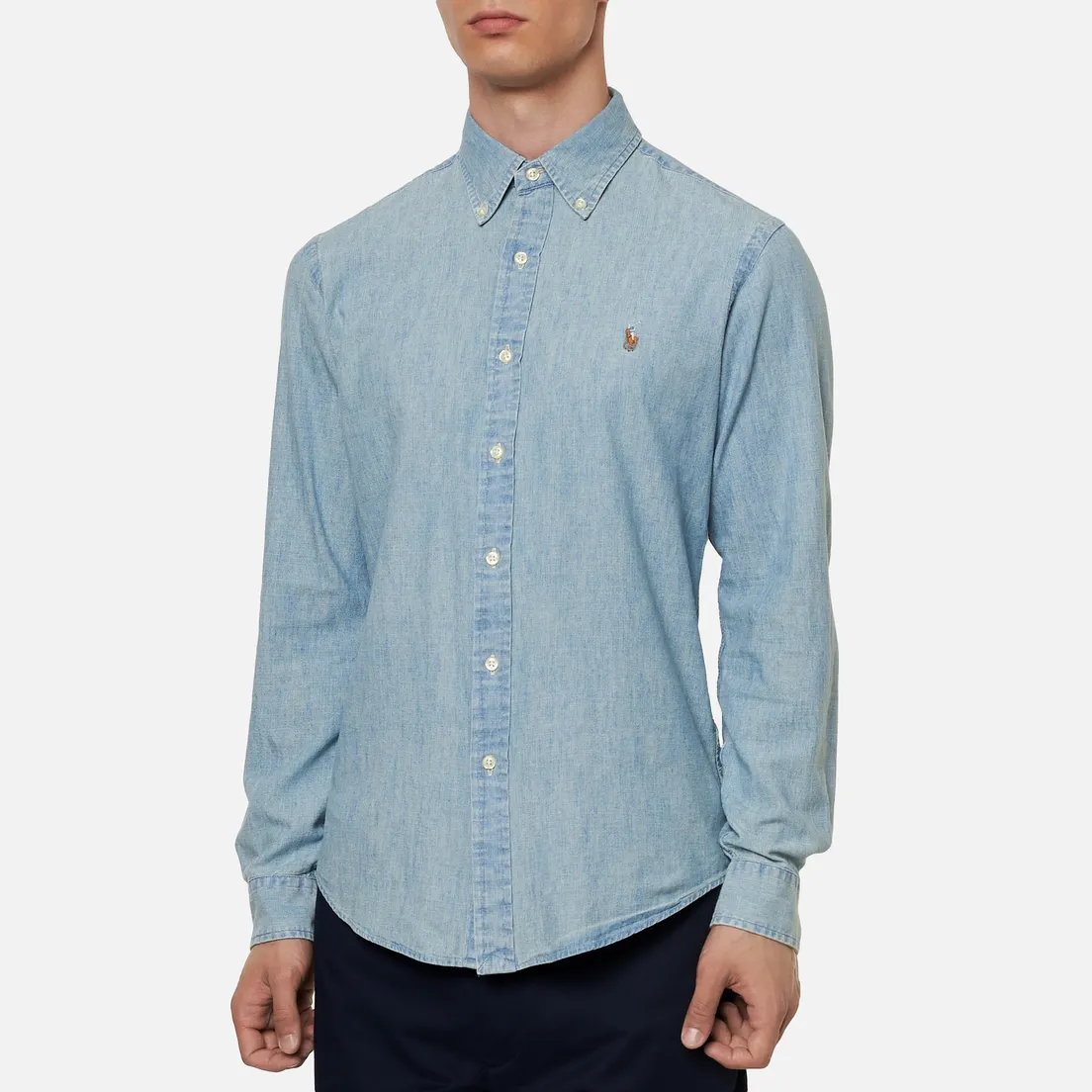 Polo Ralph Lauren Мужская рубашка Slim Fit Chambray