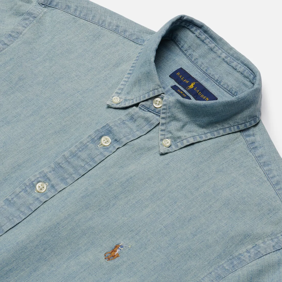 Polo Ralph Lauren Мужская рубашка Slim Fit Chambray
