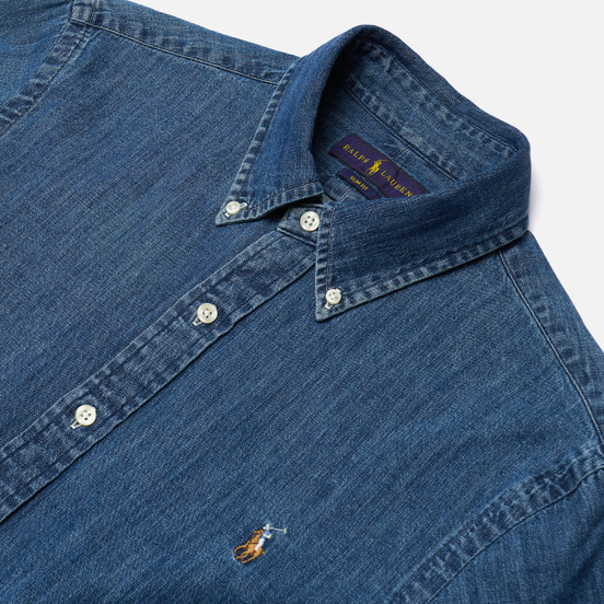 Мужская рубашка Polo Ralph Lauren Slim Fit Oxford Denim