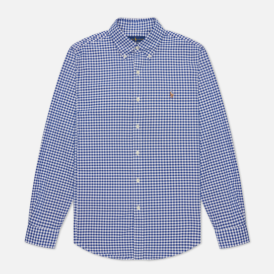 Мужская рубашка Polo Ralph Lauren Slim Fit Oxford Royal/White