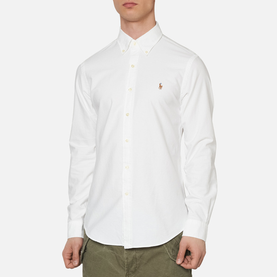 Мужская рубашка Polo Ralph Lauren Slim Fit Oxford White