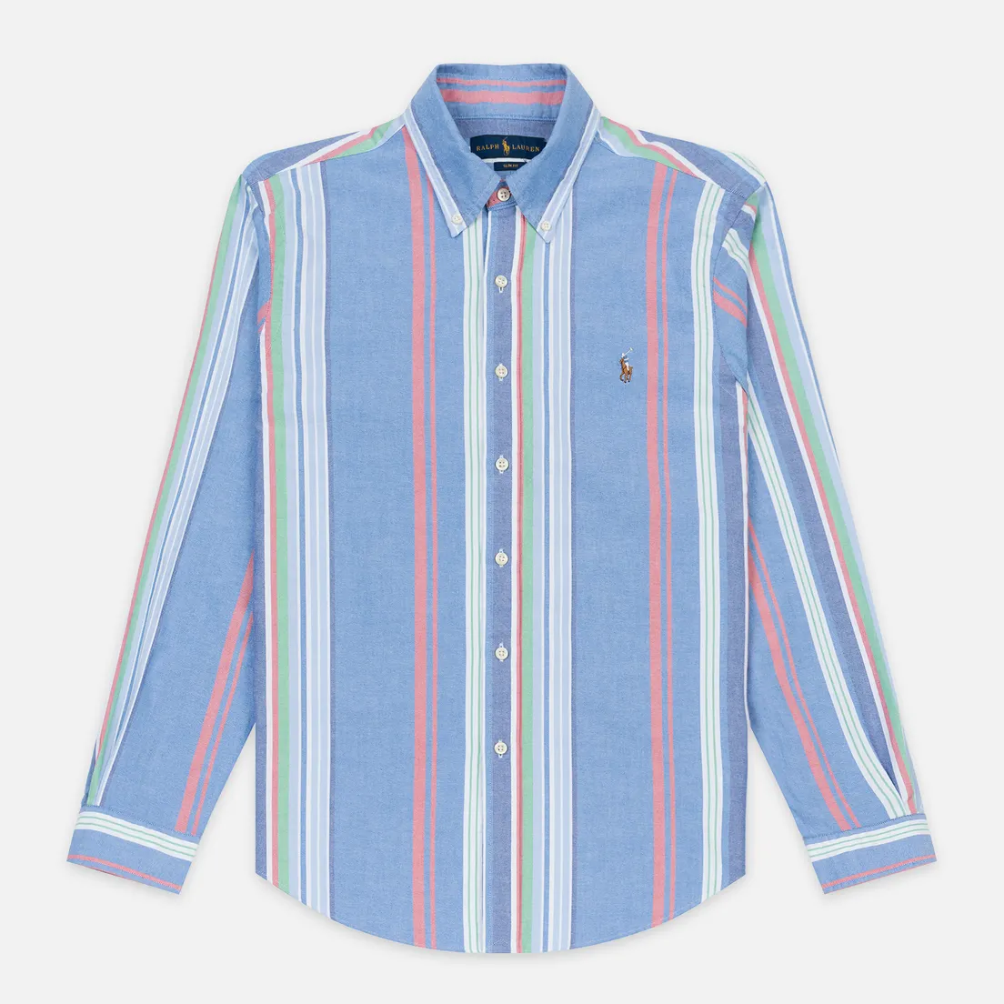 Polo Ralph Lauren Мужская рубашка Slim Fit Polo Pony Color Mini Logo Oxford