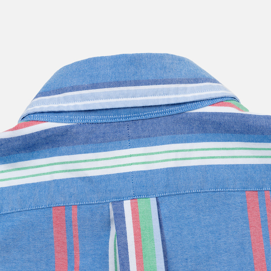 Мужская рубашка Polo Ralph Lauren Slim Fit Polo Pony Color Mini Logo Oxford Blue/Red Multi Stripe