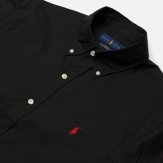 Мужская рубашка Polo Ralph Lauren Slim Fit Stretch Poplin Black