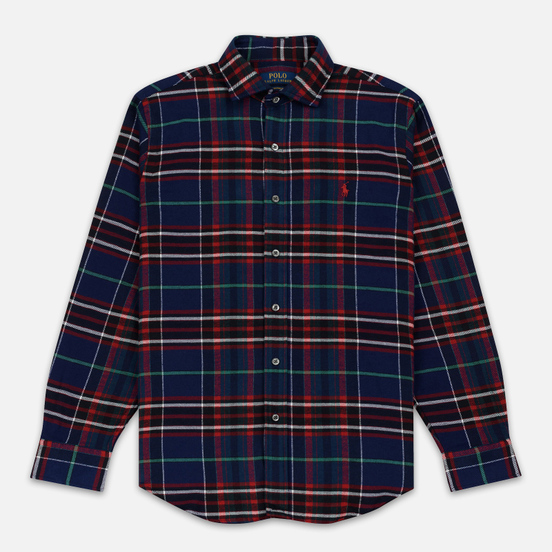 Мужская рубашка Polo Ralph Lauren Twill Plaid Crown Royal/Blanc Multi