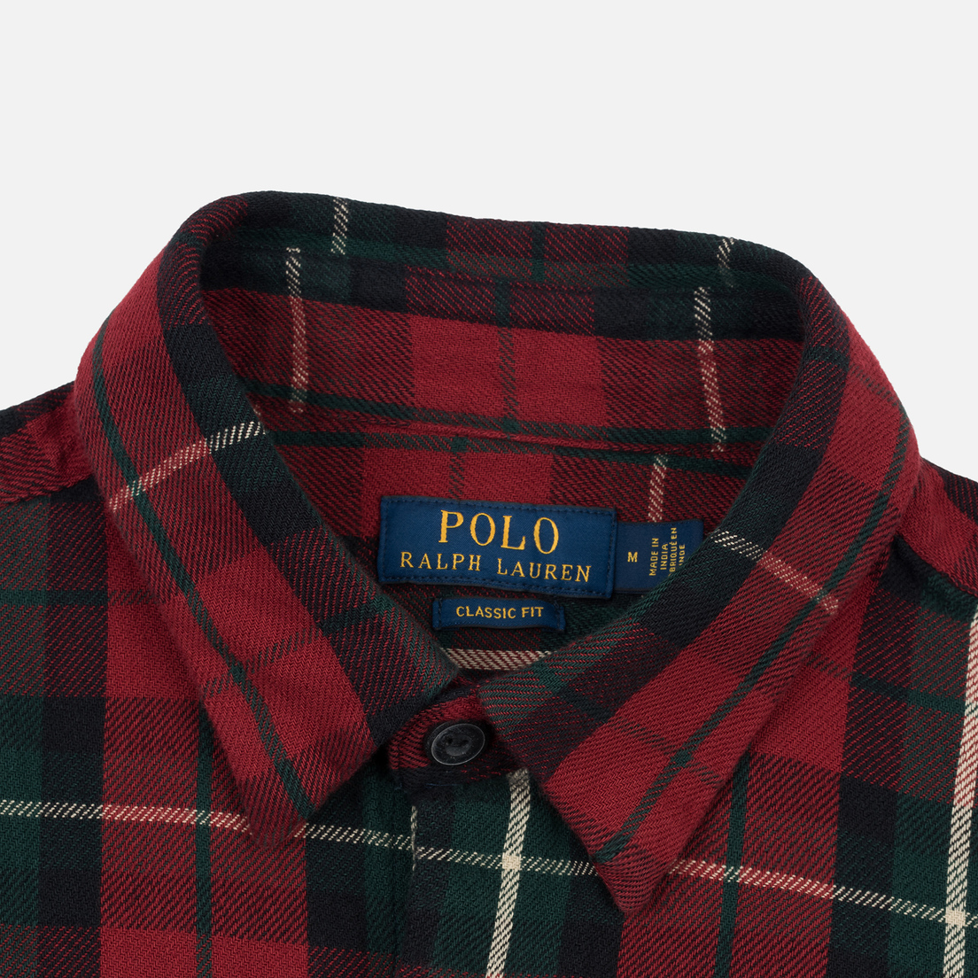 Polo Ralph Lauren Мужская рубашка Twill Plaid Elbow Patch Lamb Suede