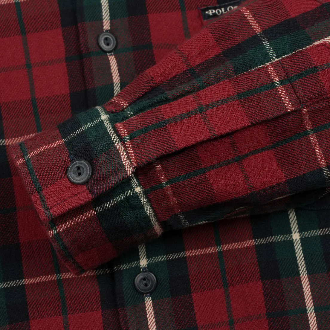 Polo Ralph Lauren Мужская рубашка Twill Plaid Elbow Patch Lamb Suede