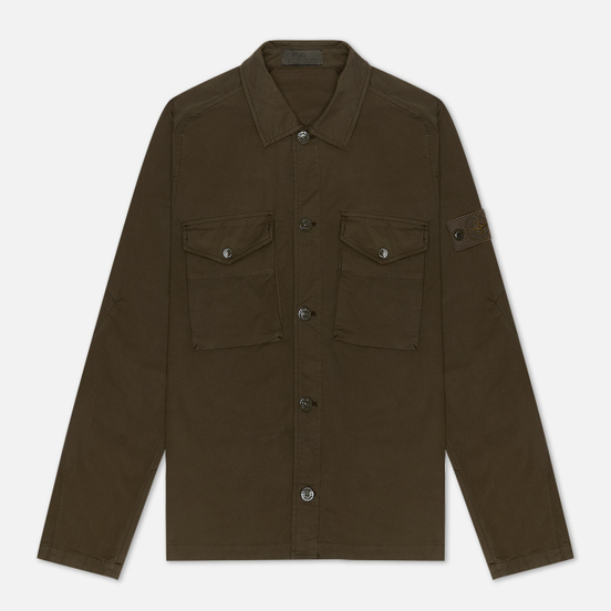 Мужская рубашка Stone Island Ghost Piece Overshirt Military Green