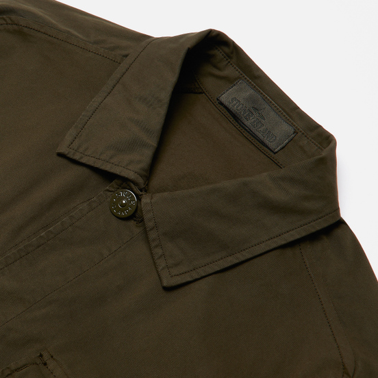 Мужская рубашка Stone Island Ghost Piece Overshirt Military Green