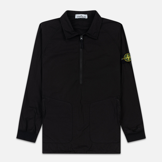 Мужская рубашка Stone Island Overshirt Half-Zip Black