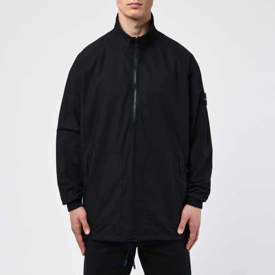Мужская рубашка Stone Island Overshirt Half-Zip Black