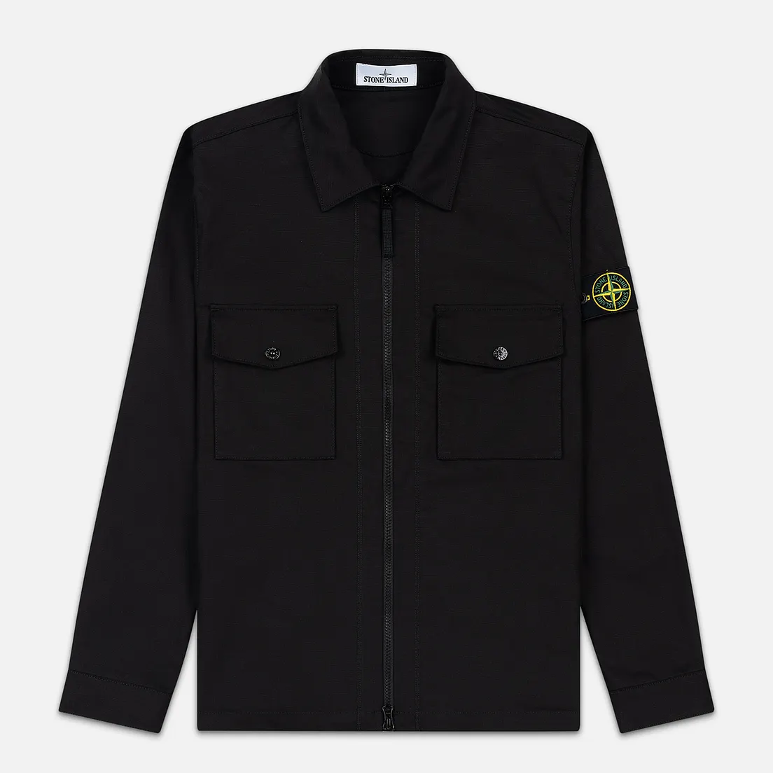Stone Island Мужская рубашка Regular Fit Canvas Cotton Blend Zip