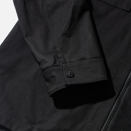 Мужская рубашка Stone Island Regular Fit Canvas Cotton Blend Zip Black