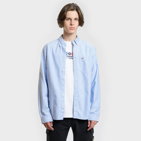 Мужская рубашка Tommy Jeans Classics Oxford Light Blue