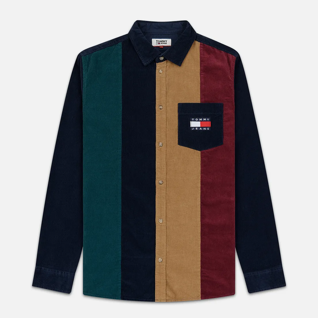 Tommy Jeans Мужская рубашка Colorblock Corduroy