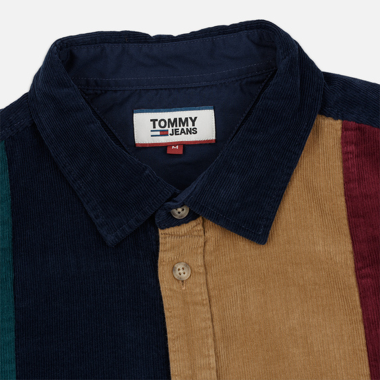 Мужская рубашка Tommy Jeans Colorblock Corduroy Black Iris/Multicolor