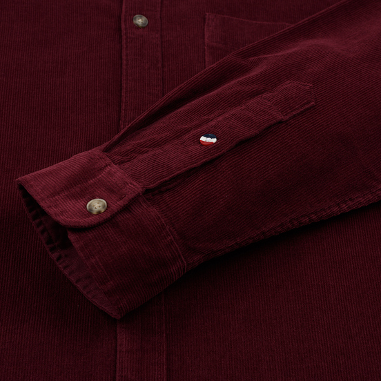 Мужская рубашка Tommy Jeans Corduroy Comfort Fit Burgundy