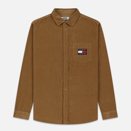 Мужская рубашка Tommy Jeans Corduroy Comfort Fit Tiger's Eye