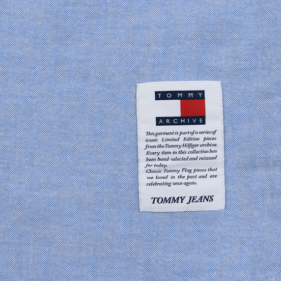 Мужская рубашка Tommy Jeans Flag Denim Blue Chambray