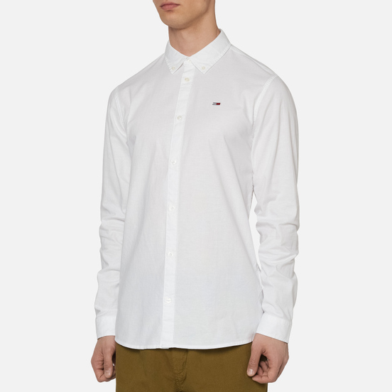 Мужская рубашка Tommy Jeans Stretch Oxford Classic White