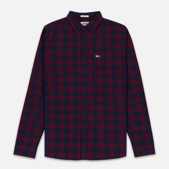 Мужская рубашка Tommy Jeans Sustainable Gingham Burgundy