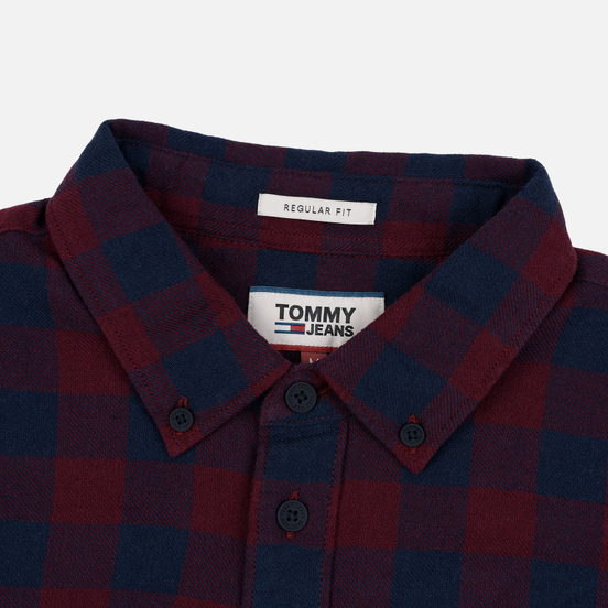 Мужская рубашка Tommy Jeans Sustainable Gingham Burgundy