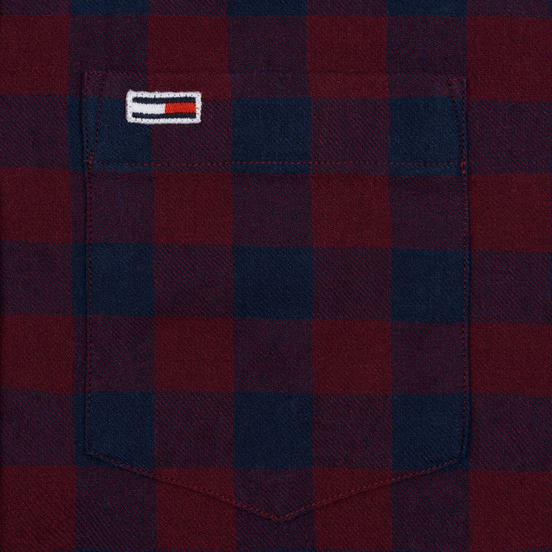 Мужская рубашка Tommy Jeans Sustainable Gingham Burgundy
