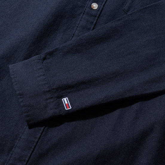 Мужская рубашка Tommy Jeans Two Tone Oxford Black Iris