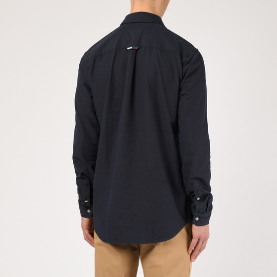Мужская рубашка Tommy Jeans Two Tone Oxford Black Iris