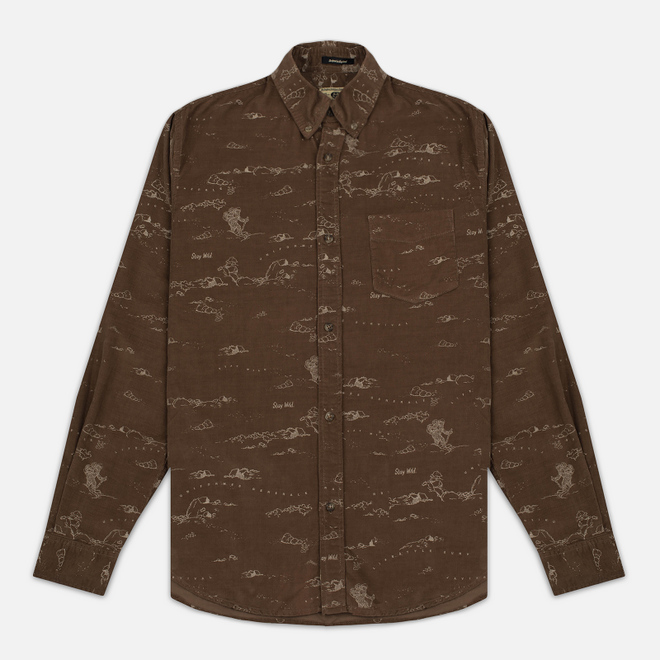 Мужская рубашка Uniformes Generale Stay Wild Baby Cord Tan