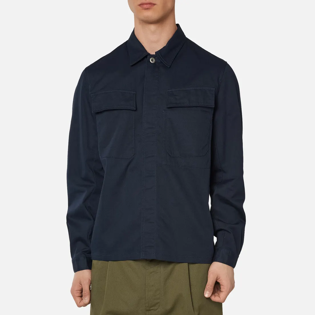 Universal Works Мужская рубашка MW Chore Overshirt Twill
