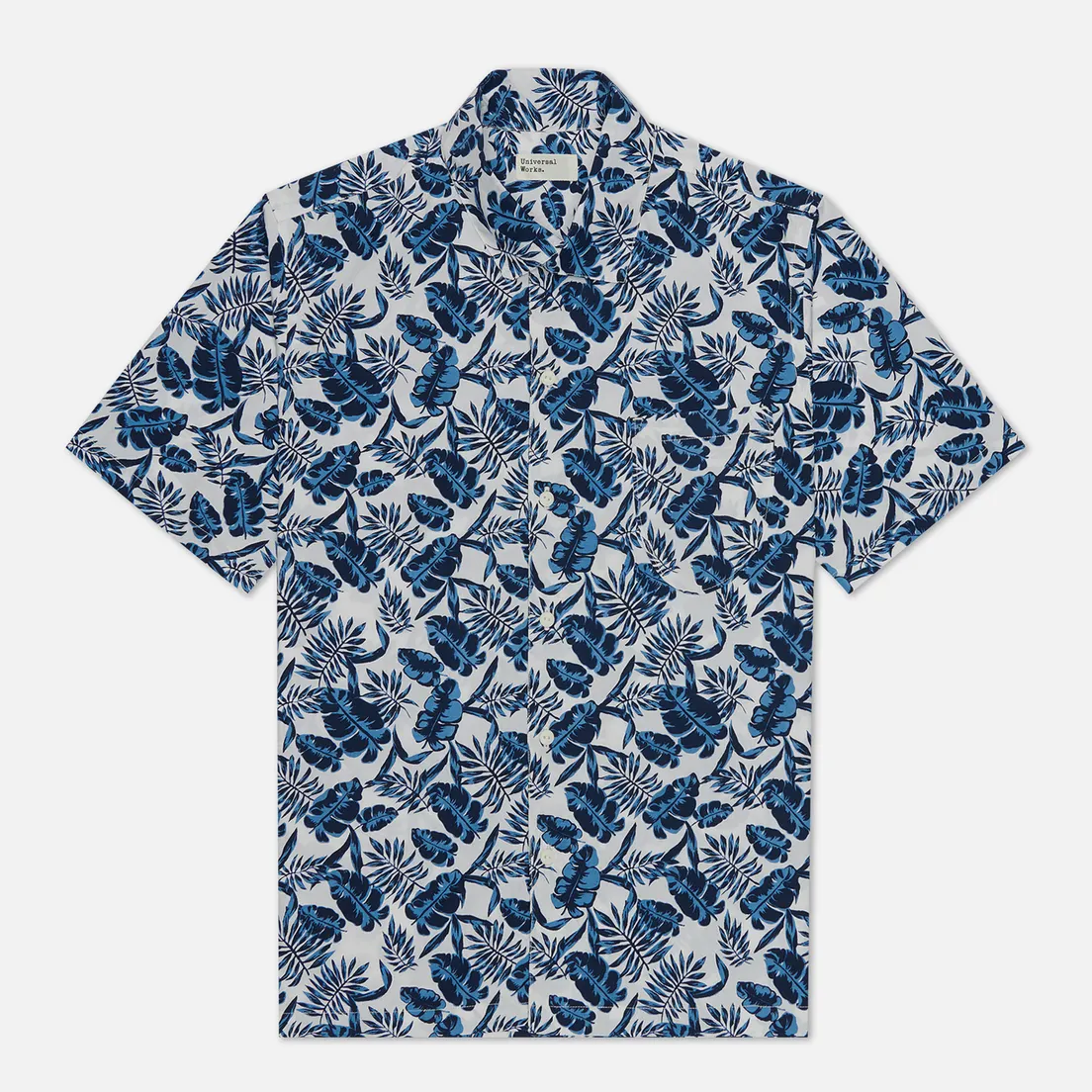 Universal Works Мужская рубашка Open Collar Japanese Flower