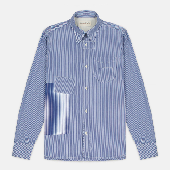 Мужская рубашка Universal Works Patch Fine Stripe Blue