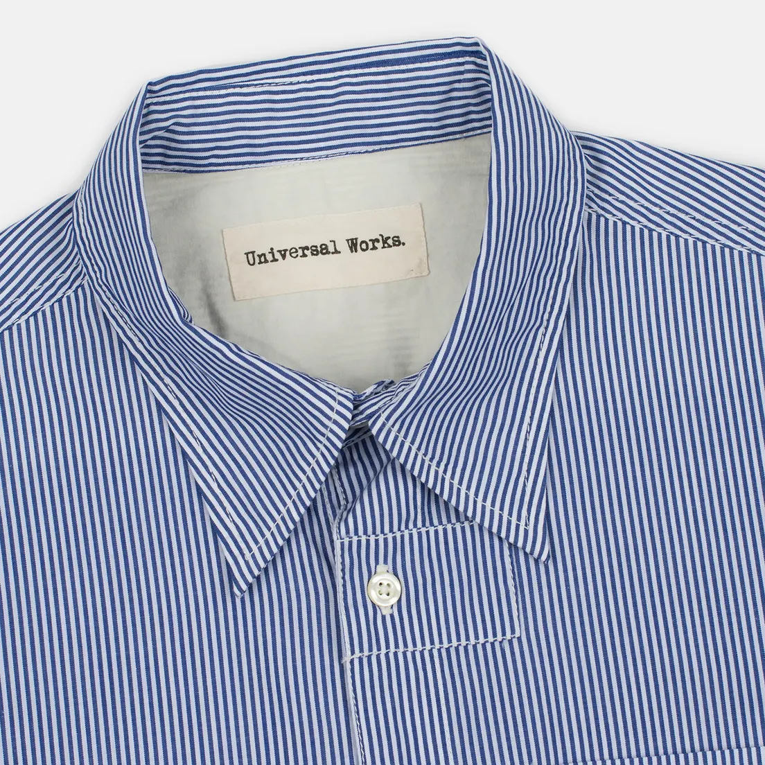 Universal Works Мужская рубашка Patch Fine Stripe